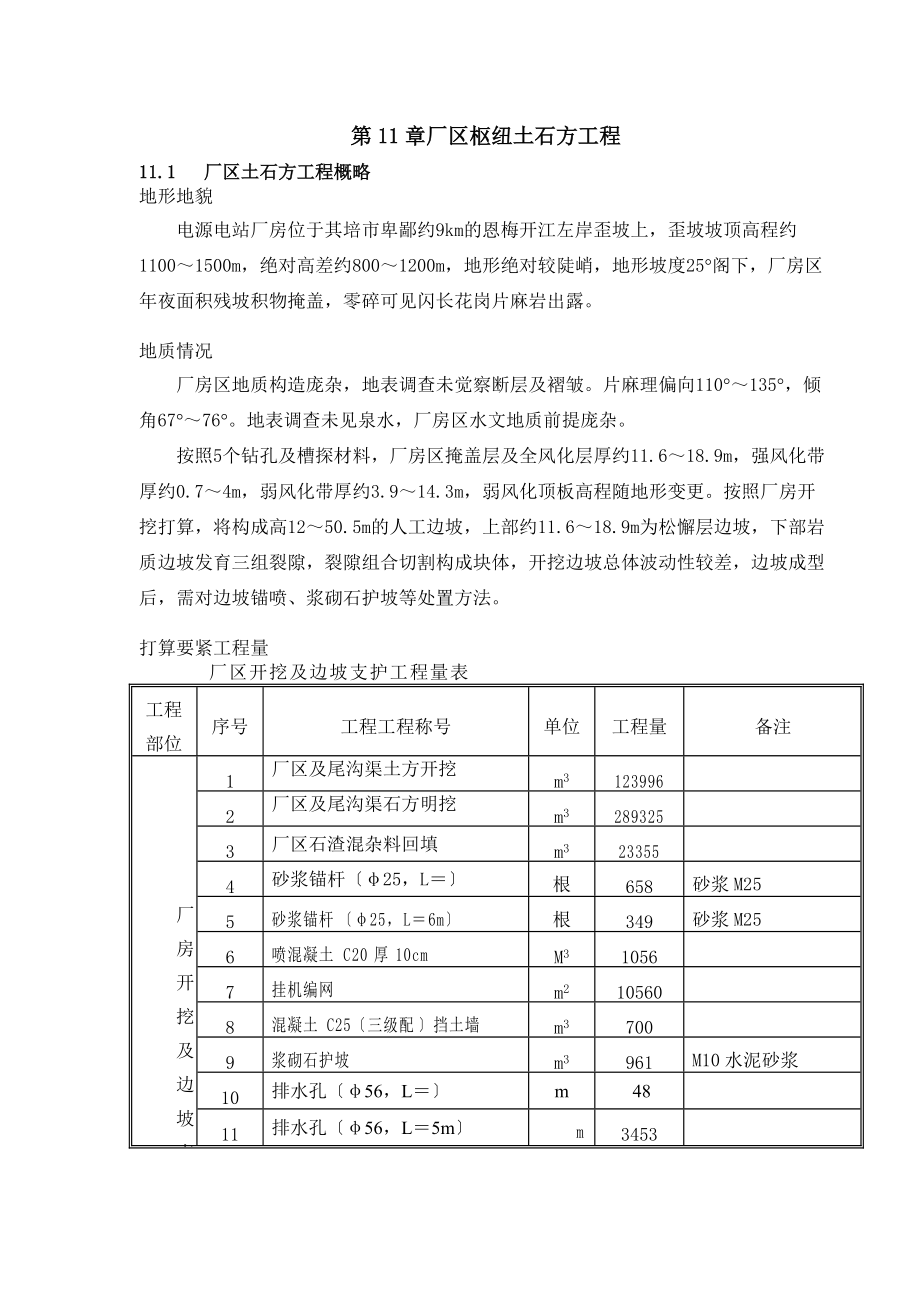 建筑行業(yè)完整版第11章 廠區(qū)樞紐土石方工程_第1頁(yè)