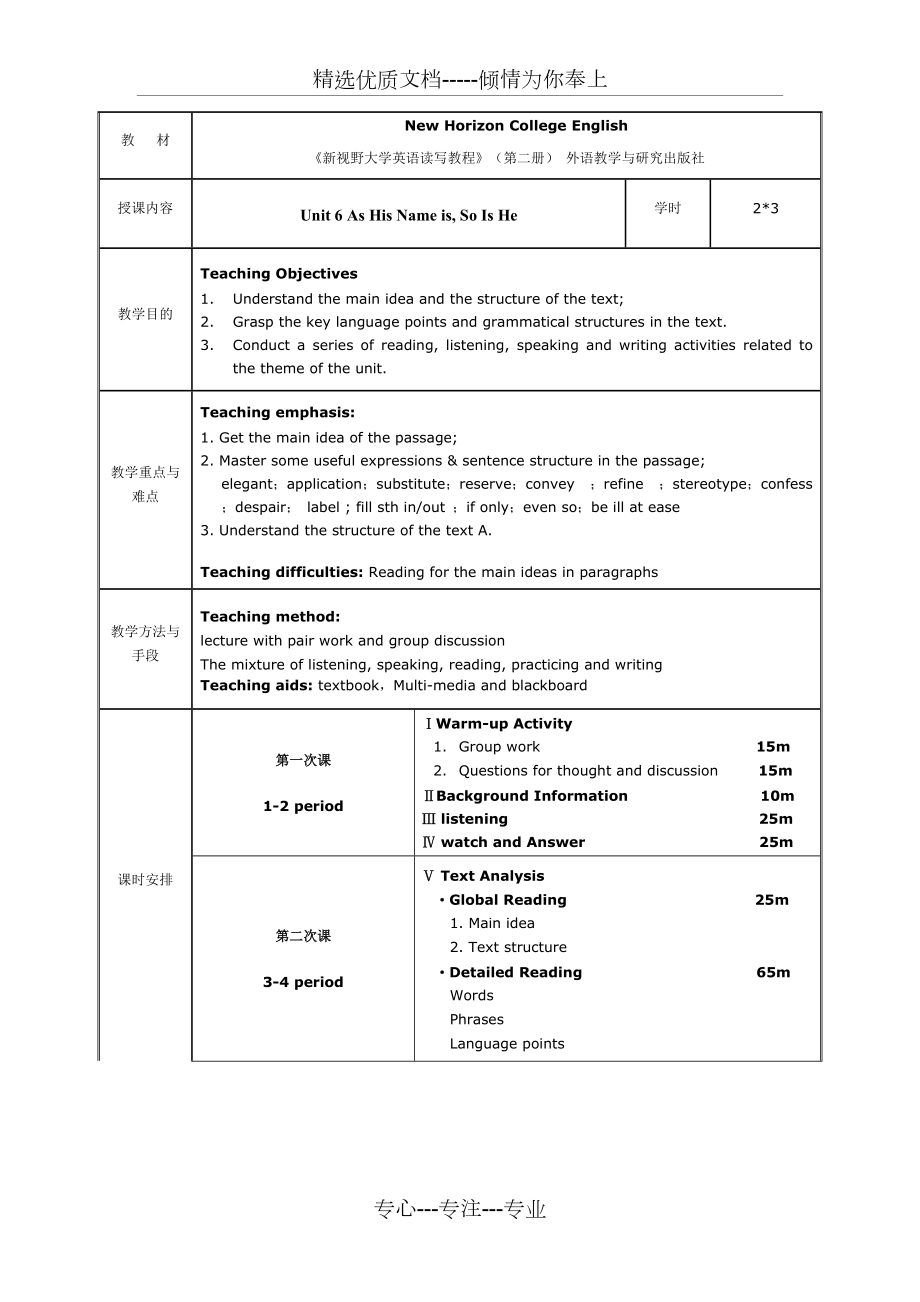 《新視野大學(xué)英語讀寫教程》(第二冊)Unit-6-As-His-Name-is--So-Is-He(共17頁)_第1頁