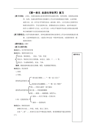 《第一單元走進(jìn)化學(xué)世界》復(fù)習(xí)