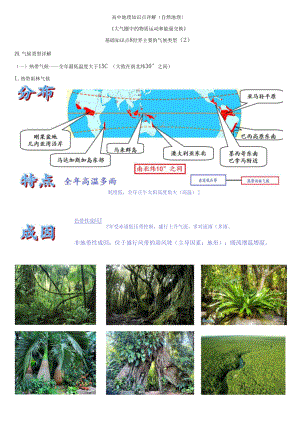 專題五大氣圈中的物質(zhì)運(yùn)動和能量交換 基礎(chǔ)知識點8—世界主要的氣候類型（2）