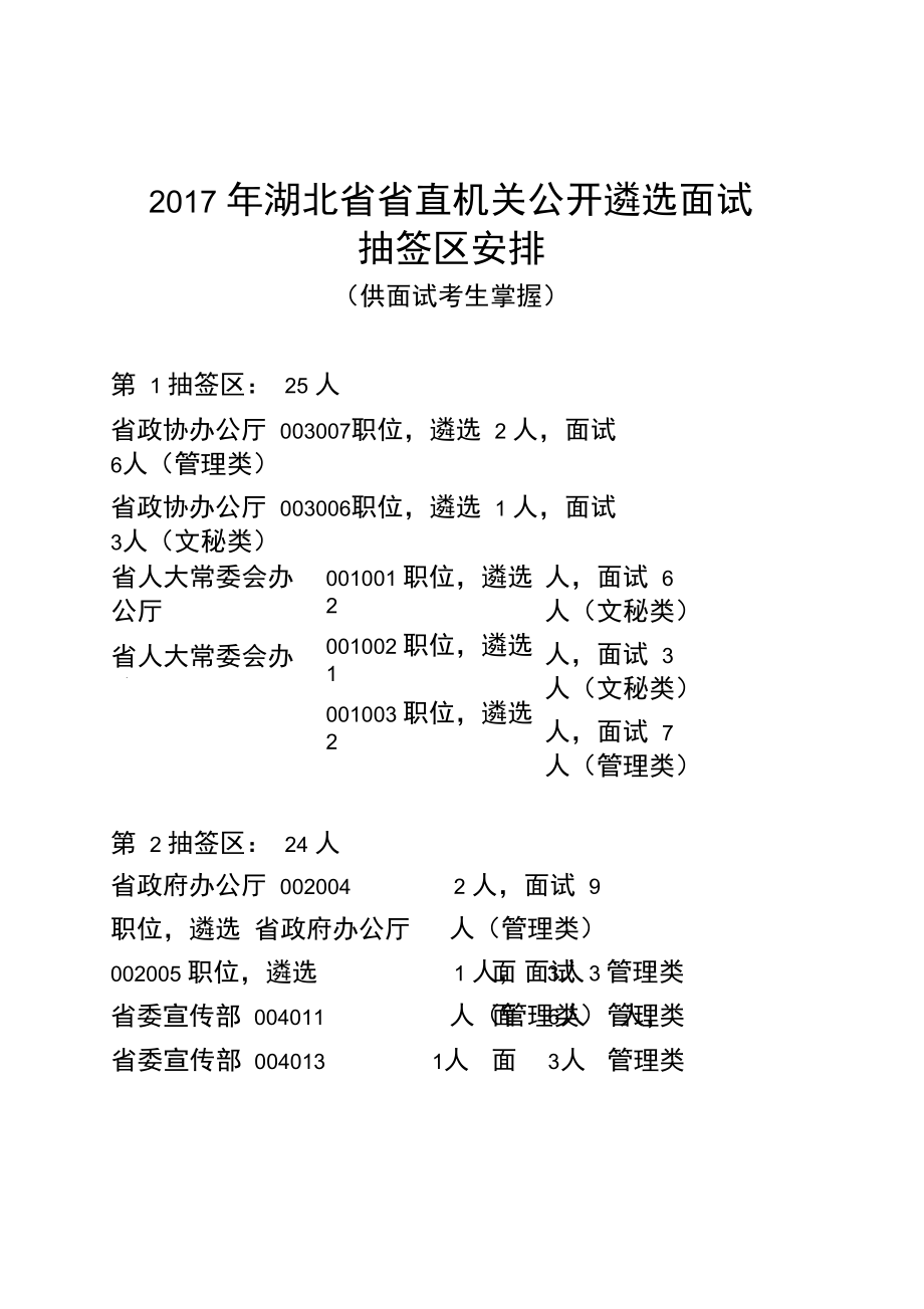 2017年湖北直机关公开遴选面试_第1页