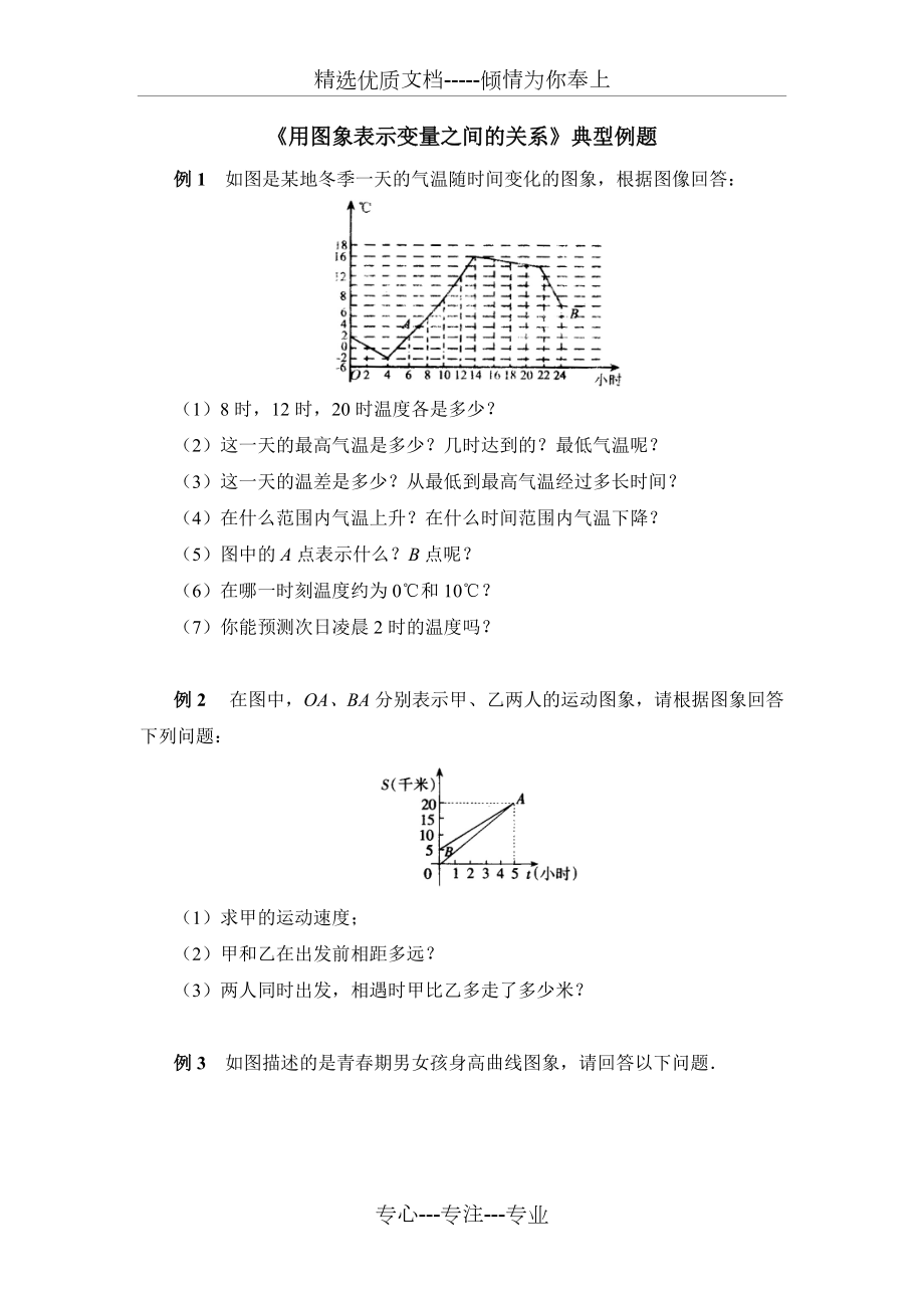 《用圖象表示變量之間的關(guān)系》典型例題(共4頁)_第1頁