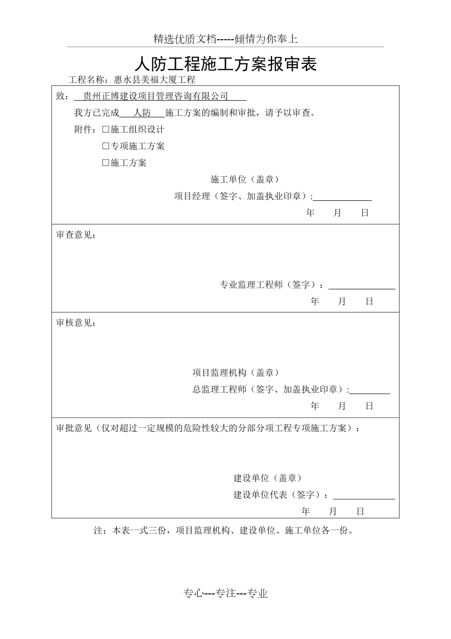 人防工程专项施工方案(共22页)_第1页