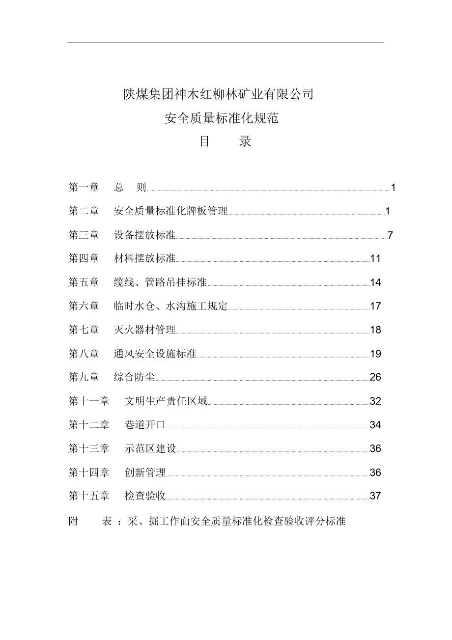 某矿业有限公司安全质量标准化规范_第1页