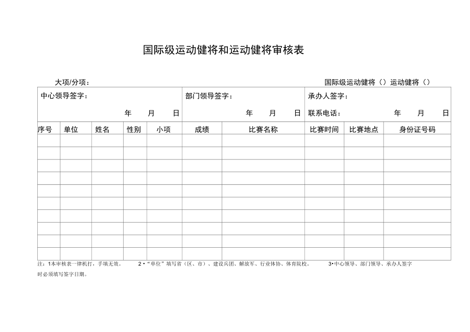 國際級運動健將和運動健將審核表_第1頁