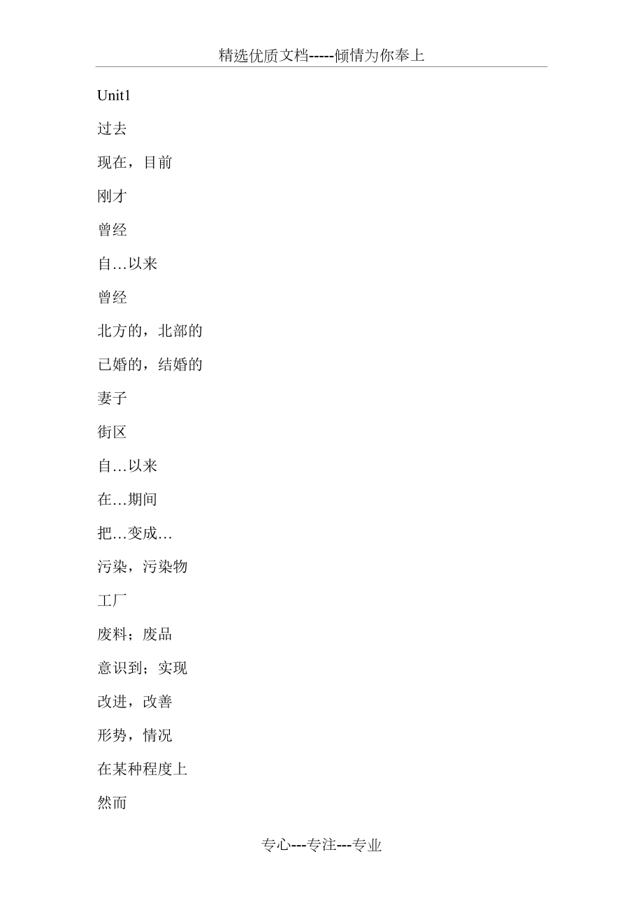 译林版-八年级英语下册课后单词中文(共18页)_第1页