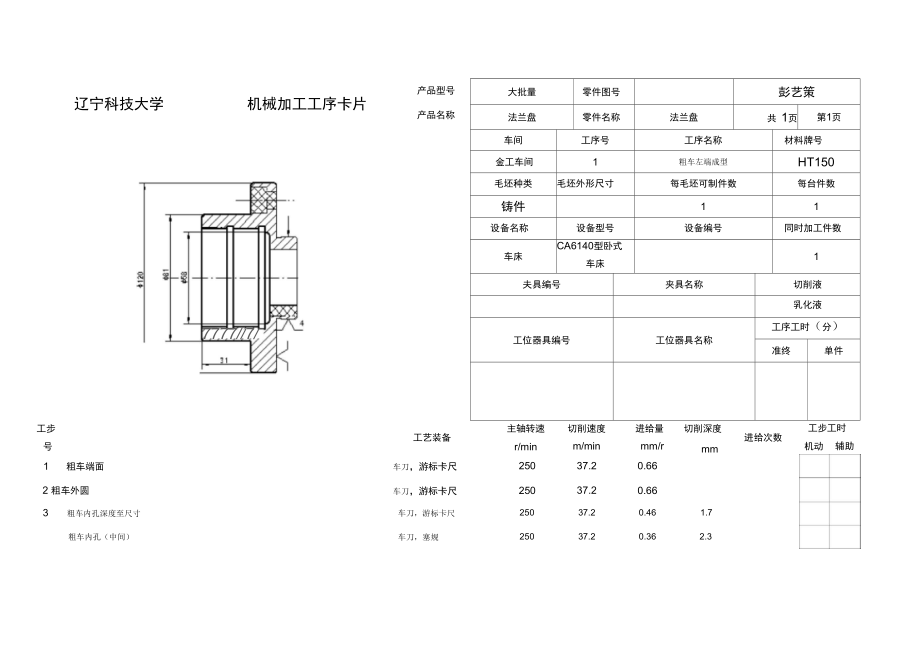 法蘭盤工序卡(全套)_第1頁(yè)