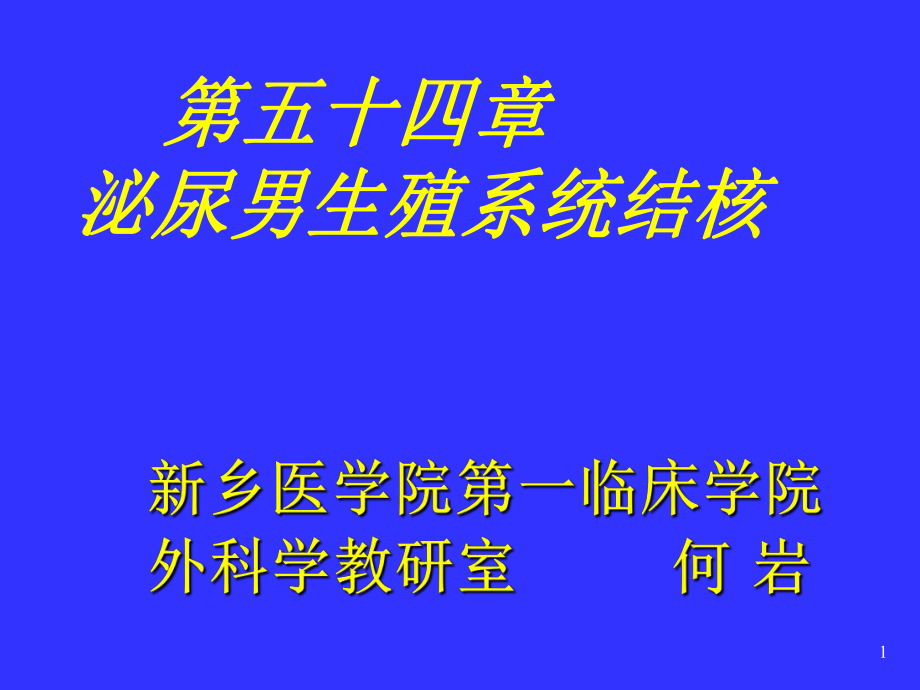 第五十四章 泌尿系结核_第1页