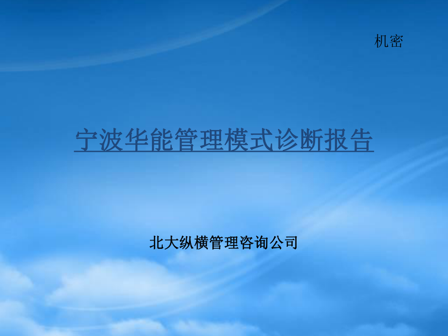 寧波華能管理模式診斷報(bào)告(ppt 212)_第1頁