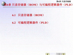 第6章只讀存儲(chǔ)器(ROM)與可編程邏輯器件(PLD)36頁