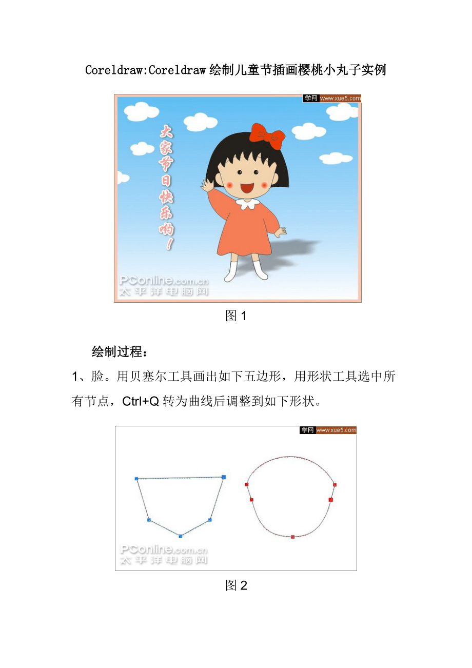 Coreldraw繪制兒童節(jié)插畫(huà)櫻桃小丸子實(shí)例_第1頁(yè)