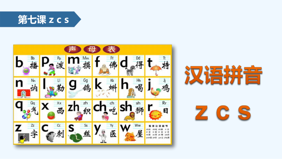 一年級(jí)下冊(cè)語(yǔ)文課件-漢語(yǔ)拼音 07 z c s∣蘇教版（202X） (共13張PPT)_第1頁(yè)