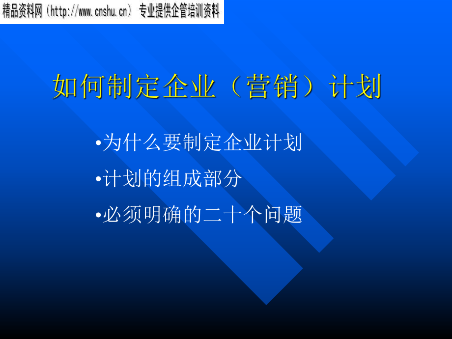 怎样制定现代企业营销计划_第1页