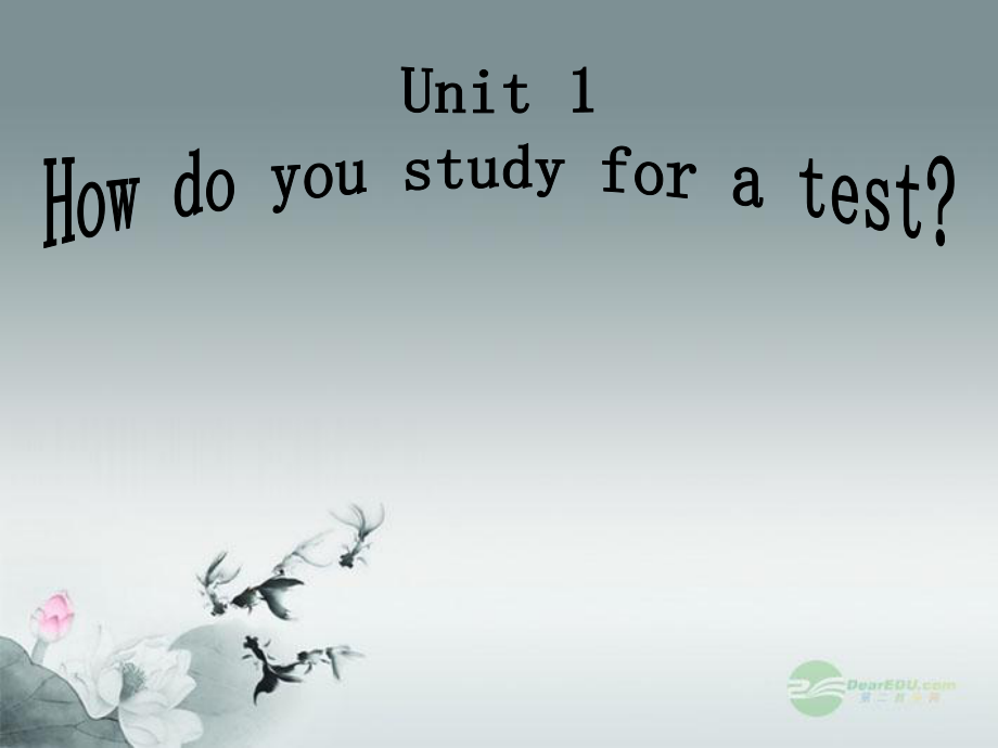 九年级英语Unit1HowdoyoustudyforatestSectionB_第1页