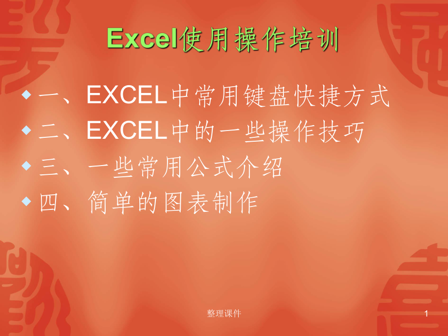 Excel电子表格培训_第1页