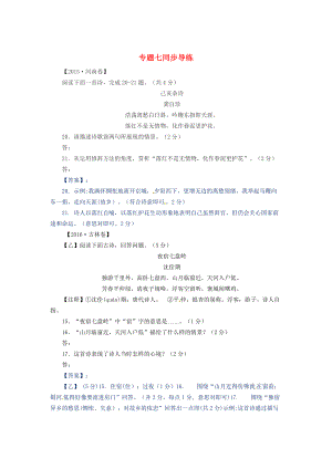 中考語文復(fù)習(xí) 第二部分 古詩文閱讀與積累 專題七同步導(dǎo)練