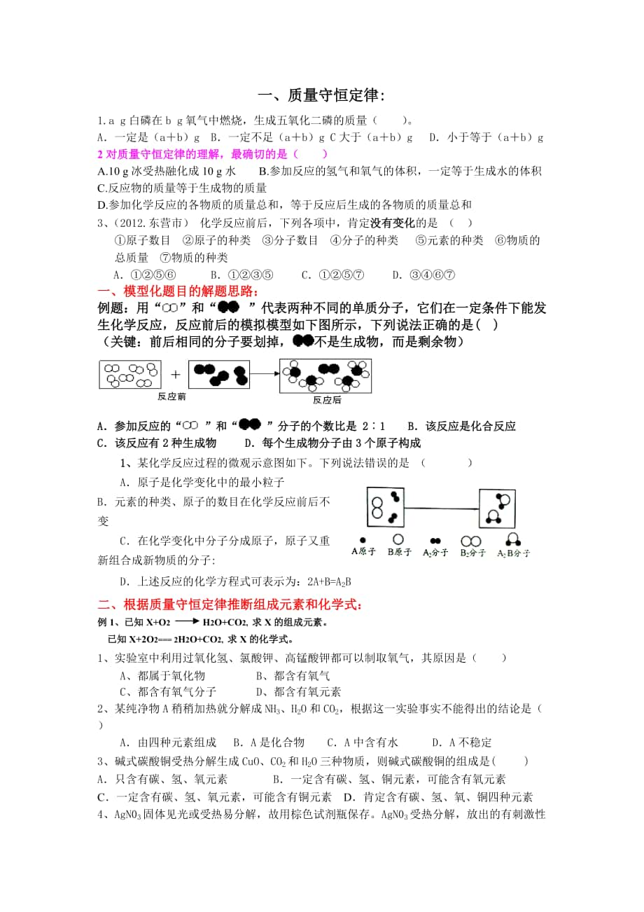 質(zhì)量守恒定律 (2)_第1頁(yè)