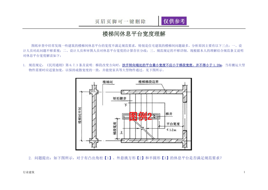 楼梯间休息平台宽度理解建筑专业_第1页