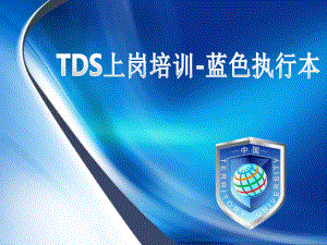 TDS上岗培训4-蓝色执行本(朱炜更新版)