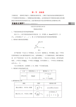 新版高考數(shù)學(xué)一輪復(fù)習(xí)學(xué)案訓(xùn)練課件： 坐標(biāo)系與參數(shù)方程 第1節(jié) 坐標(biāo)系學(xué)案 理 北師大版