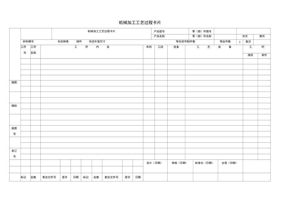 連桿加工工藝過(guò)程卡片及工序卡_第1頁(yè)