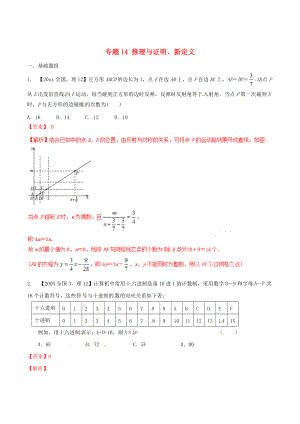 新版新課標Ⅱ版高考數(shù)學(xué)分項匯編 專題14 推理與證明、新定義含解析理