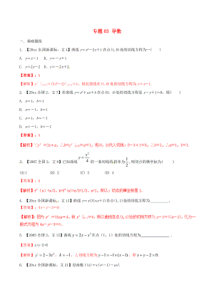 新編新課標Ⅱ版高考數(shù)學(xué)分項匯編 專題03 導(dǎo)數(shù)含解析文科