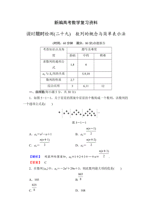 新編高三數(shù)學理,山東版一輪備課寶典 【第5章】課時限時檢測29