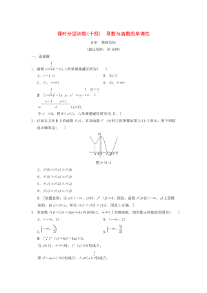 新版高考數(shù)學(xué)一輪復(fù)習(xí)學(xué)案訓(xùn)練課件： 課時分層訓(xùn)練14 導(dǎo)數(shù)與函數(shù)的單調(diào)性 文 北師大版