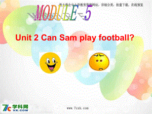 外研版三起四上Module 5Unit 2 Can Sam play footballppt課件2