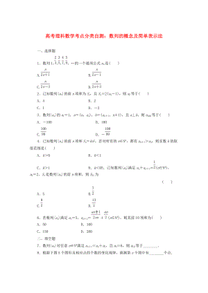 新版高考數(shù)學(xué)考點分類自測 數(shù)列的概念及簡單表示法 理