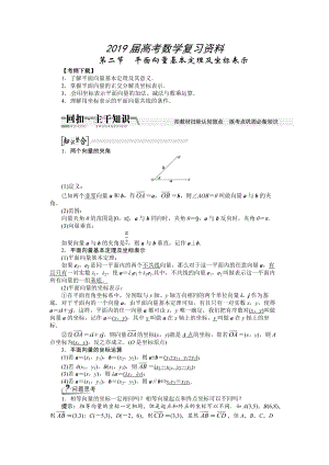 高考數(shù)學(xué)復(fù)習(xí)：第四章 ：第二節(jié)　平面向量基本定理及坐標(biāo)表示回扣主干知識(shí)提升學(xué)科素養(yǎng)