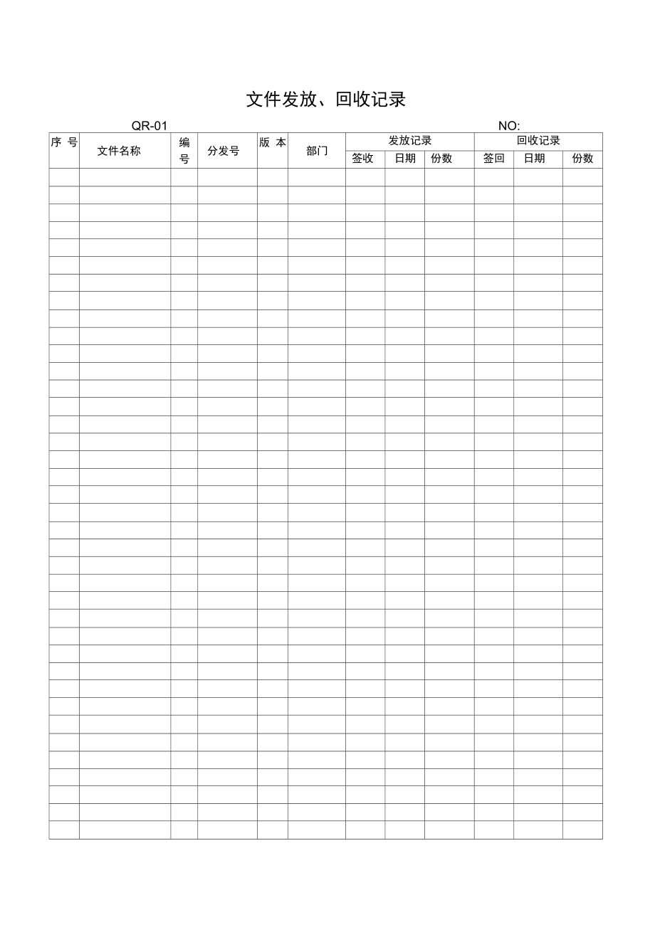 中小企业环境体系记录表单52个_第1页