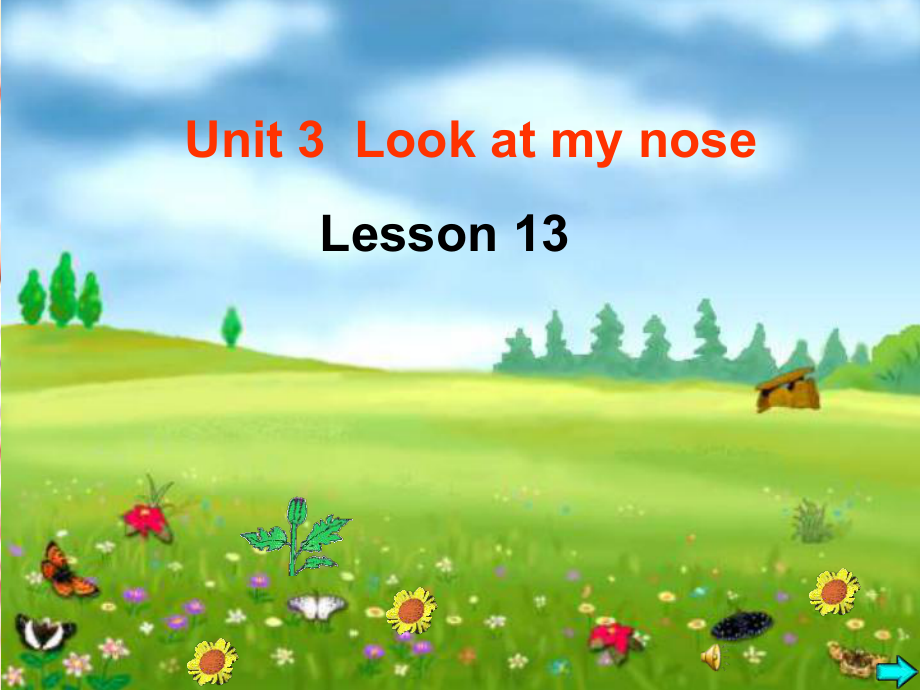 人教精通版小學三年級英語上冊Unit 3 Look at my nose Lesson 13 課件3_第1頁