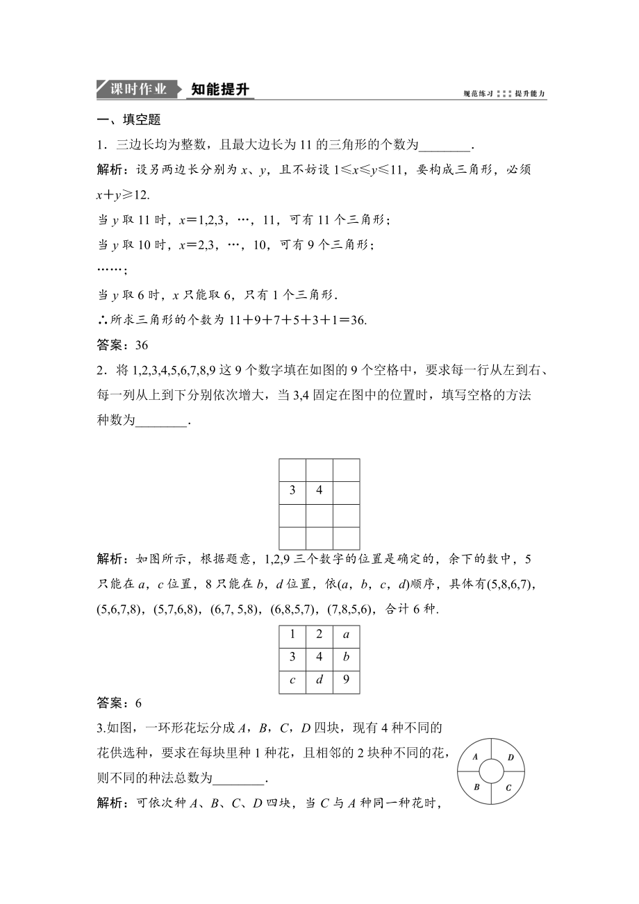 新编一轮优化探究理数苏教版练习：第十一章 第七节　分类计数原理与分步计数原理 Word版含解析_第1页