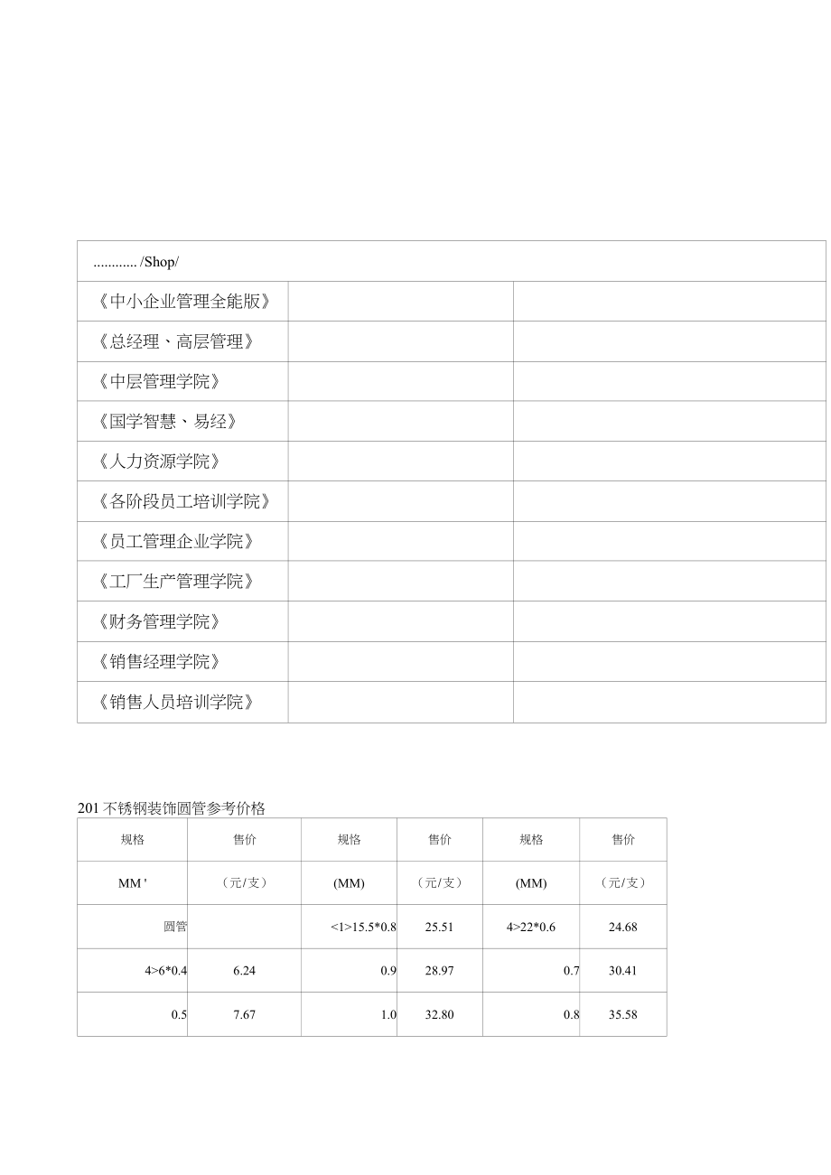 不銹鋼裝飾圓管參考價(jià)格doc8頁(yè)_第1頁(yè)