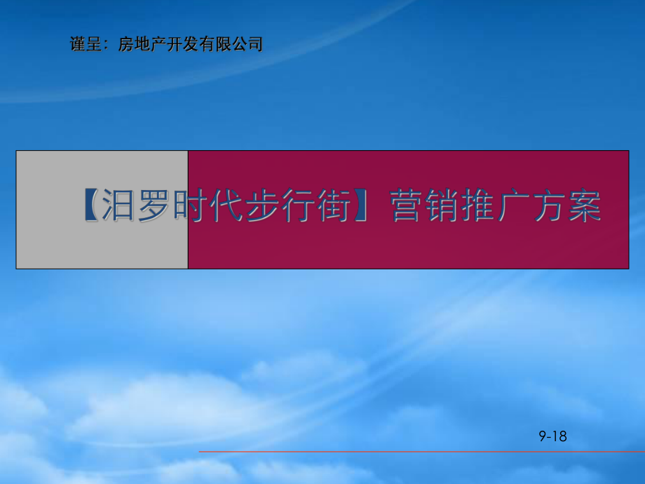 湖南汨罗时代步行街营销推广方案_第1页