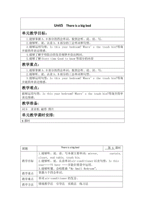 【人教版】五年級上冊英語：教案全集Unit 5 單元教案 5