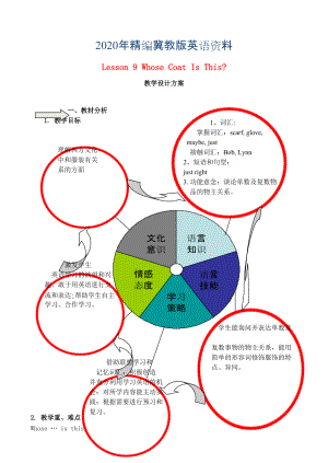 2020年【冀教版】七年級(jí)上冊(cè)：Unit 2 Lesson 9 Whose Coat Is This教案