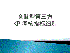 制造型企业仓库的KPI考核指标细则(仓库主管必备)（PPT34页)