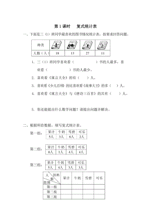 【人教版】小學(xué)數(shù)學(xué)第1課時(shí) 復(fù)式統(tǒng)計(jì)表