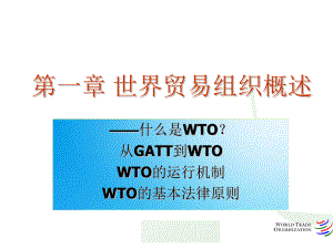 世贸组织概况(3)WTO的基本原则