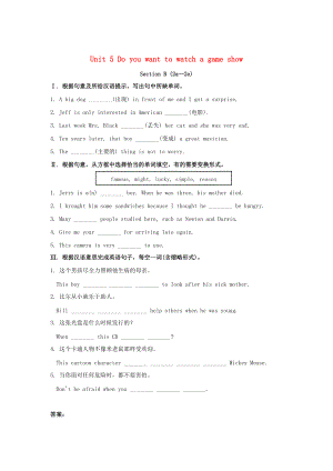 八年級(jí)英語(yǔ)上冊(cè) Unit 5 Do you want to watch a game show Section B2a2e習(xí)題 人教新目標(biāo)版