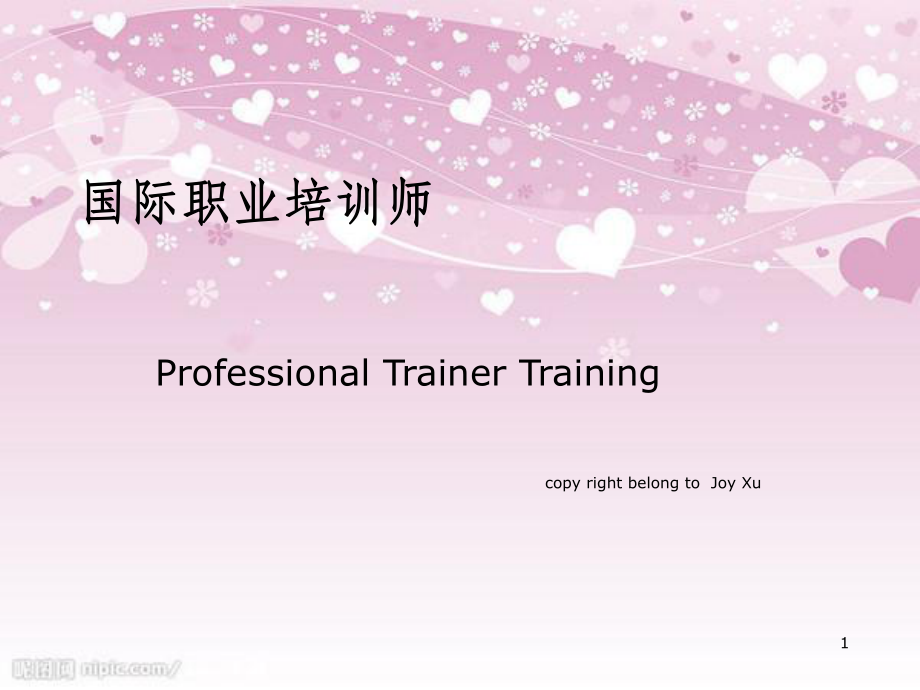 国际职业培训师素养及风范培训课程ppt52页_第1页