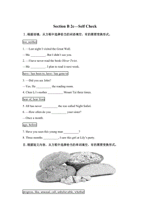 【人教版】八年級英語下冊：Unit 9 全套同步練習(xí)Section B 2c—Self Check