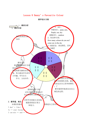 【冀教版】七年級上冊：Unit 2 Lesson 8 Danny’s Favourite Colour教案