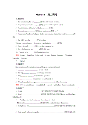 高中英語外研版選修6同步練習：module 6 第2課時grammareveryday englishreading practice含答案