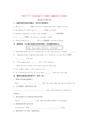 八年级英语上册 Unit 6 I’m going to study computer science Section B2a2e习题 人教新目标版