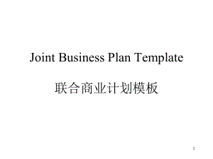 联合商业计划模板（PPT80页）