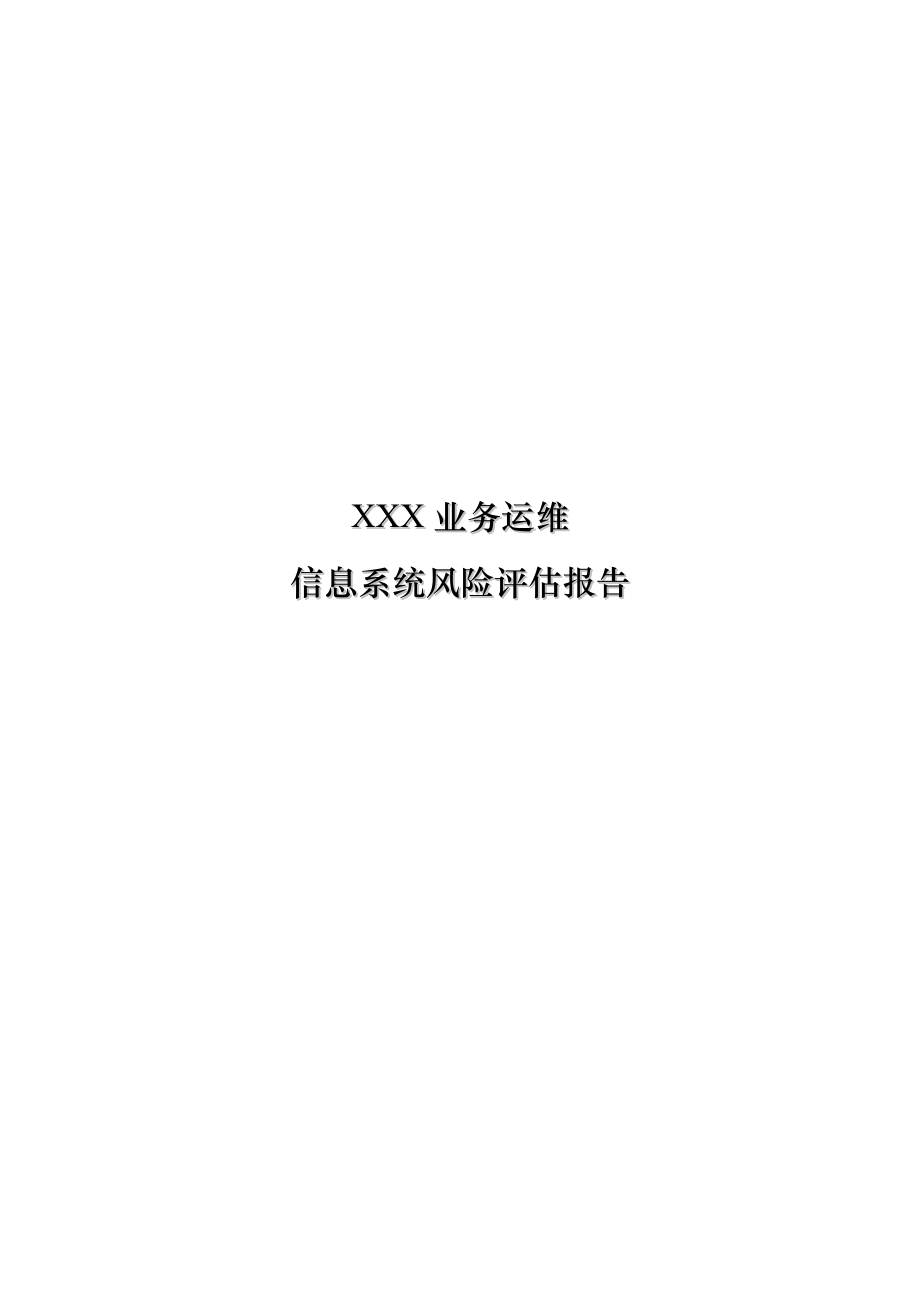 某业务运维信息系统风险评估报告_第1页